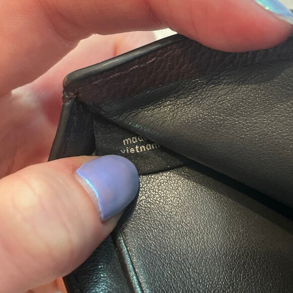 COACH F21371 Men's 3-In-1 Wallet with Baseball Stitch One Size Oxblood/Black - Picture 8 of 9